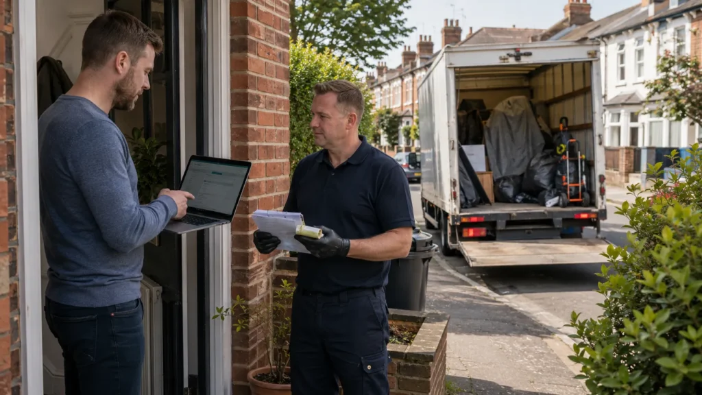 Residents Check a Private Waste Collector